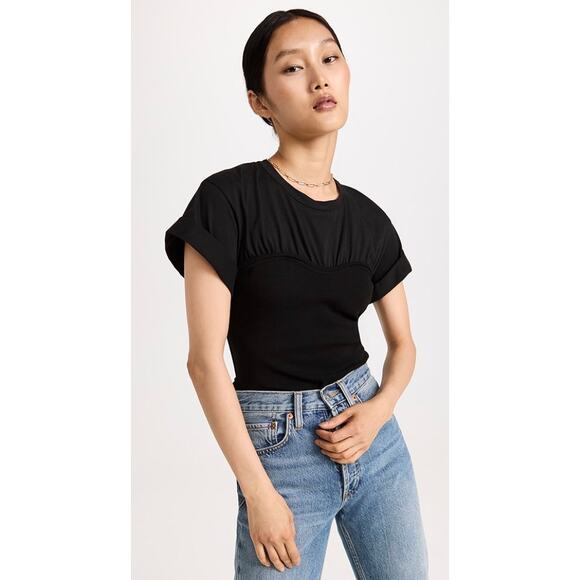A.L.C. Black Frankie Tee Shirt - Picture 1 of 10